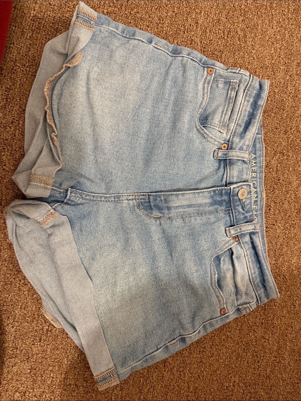 American Eagle Outfitters Light Wash Denim Roll Cuff Women's Shorts